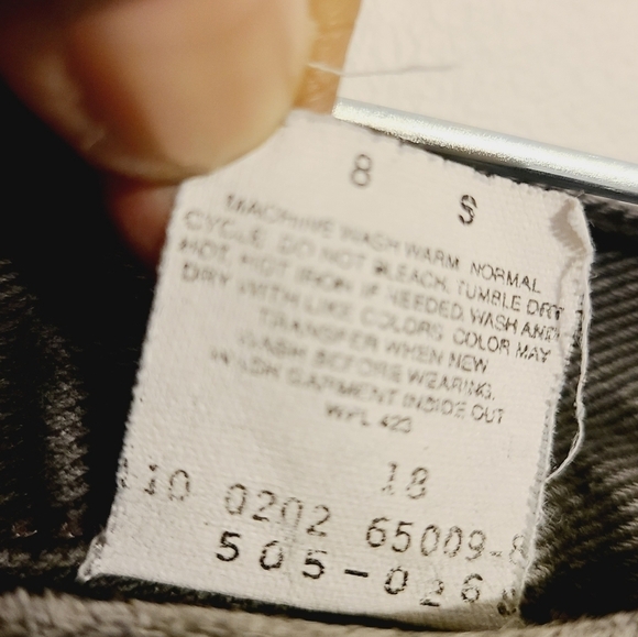 Levi's | Vintage Distressed Denim Cropped Straight Leg Jeans (Men's Waist 38) - Picture 4 of 12